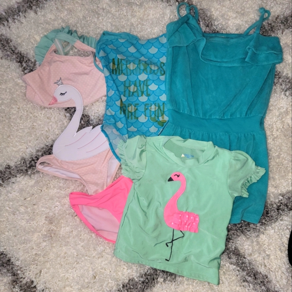Girls size 6/8 Bathing Suits and Coverup